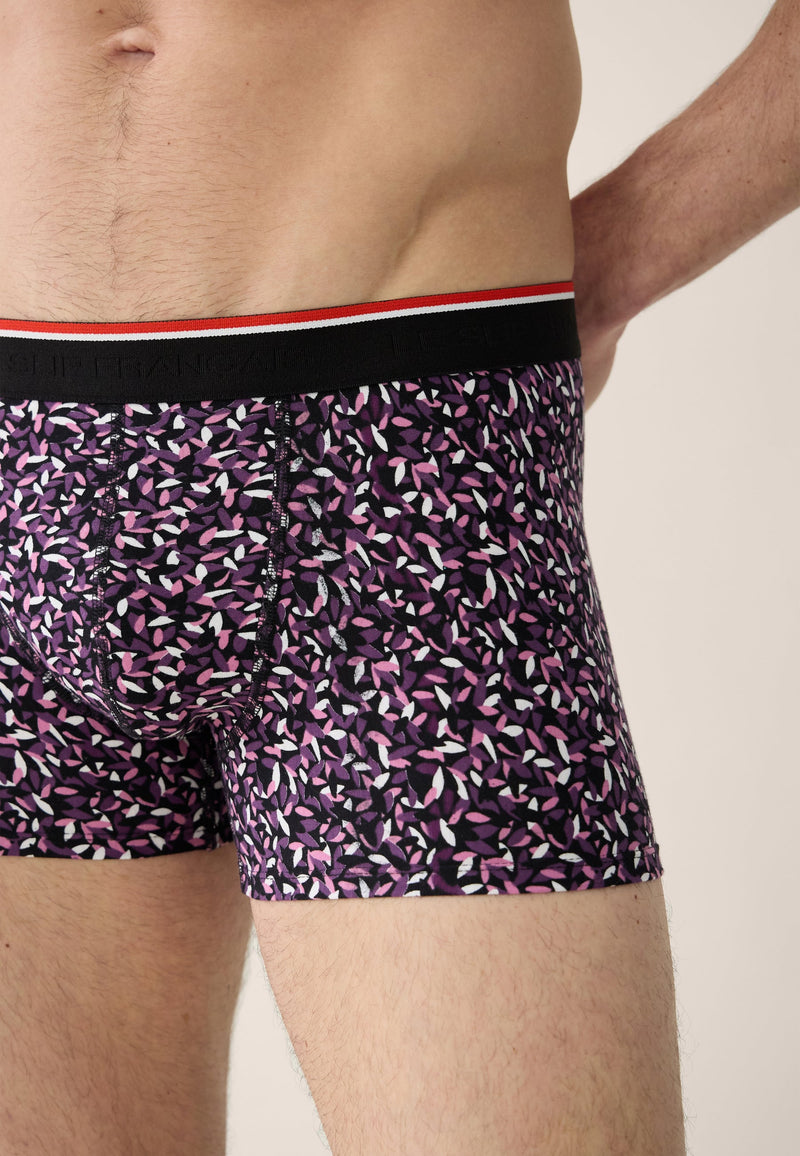Lot De 2 Boxers En Coton - Boxers Prune Gavotte Prune