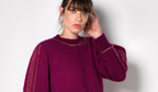 Jersey Alix de mohair verde trébol de campo y dorado