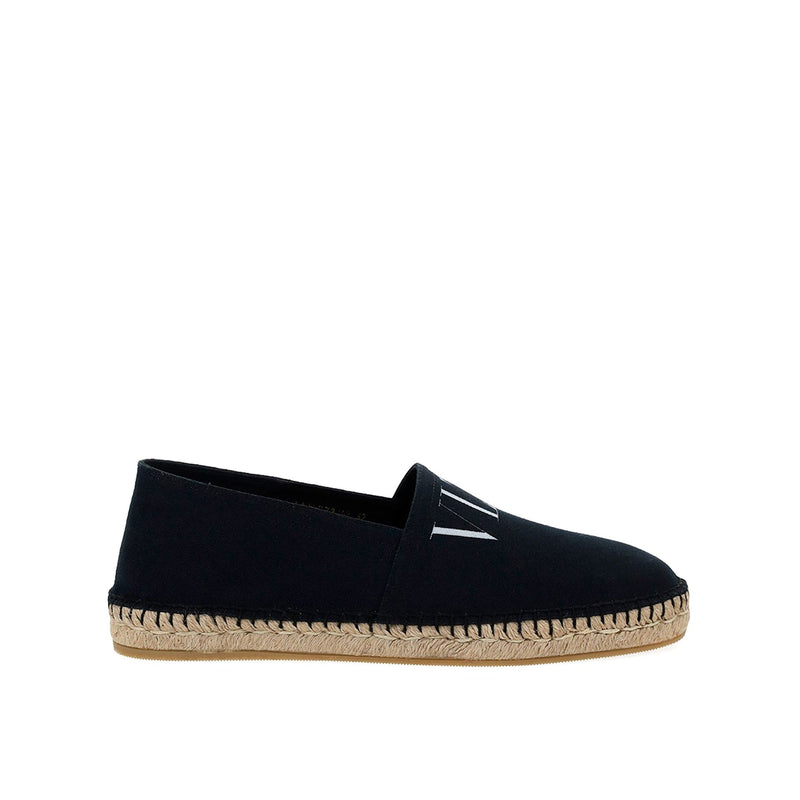 Espadrilles - Valentino Garavani Canvas Logo - Black