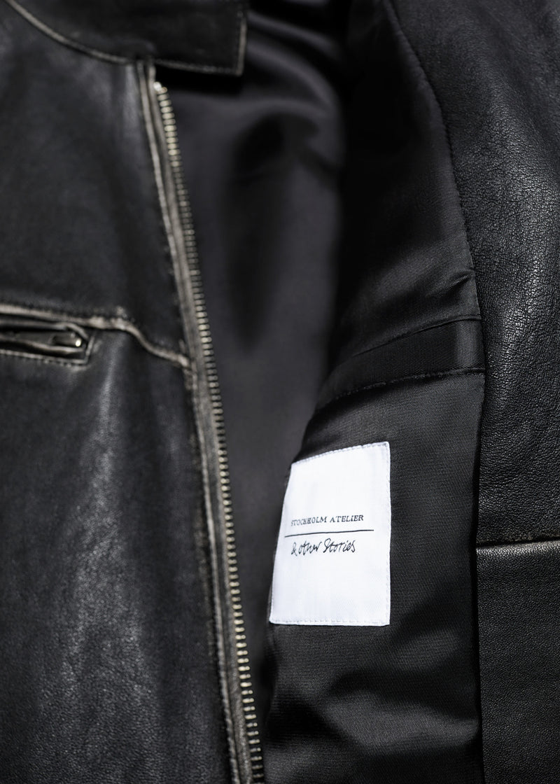 Jacket St Mariette Leather Jkt - Black - Women