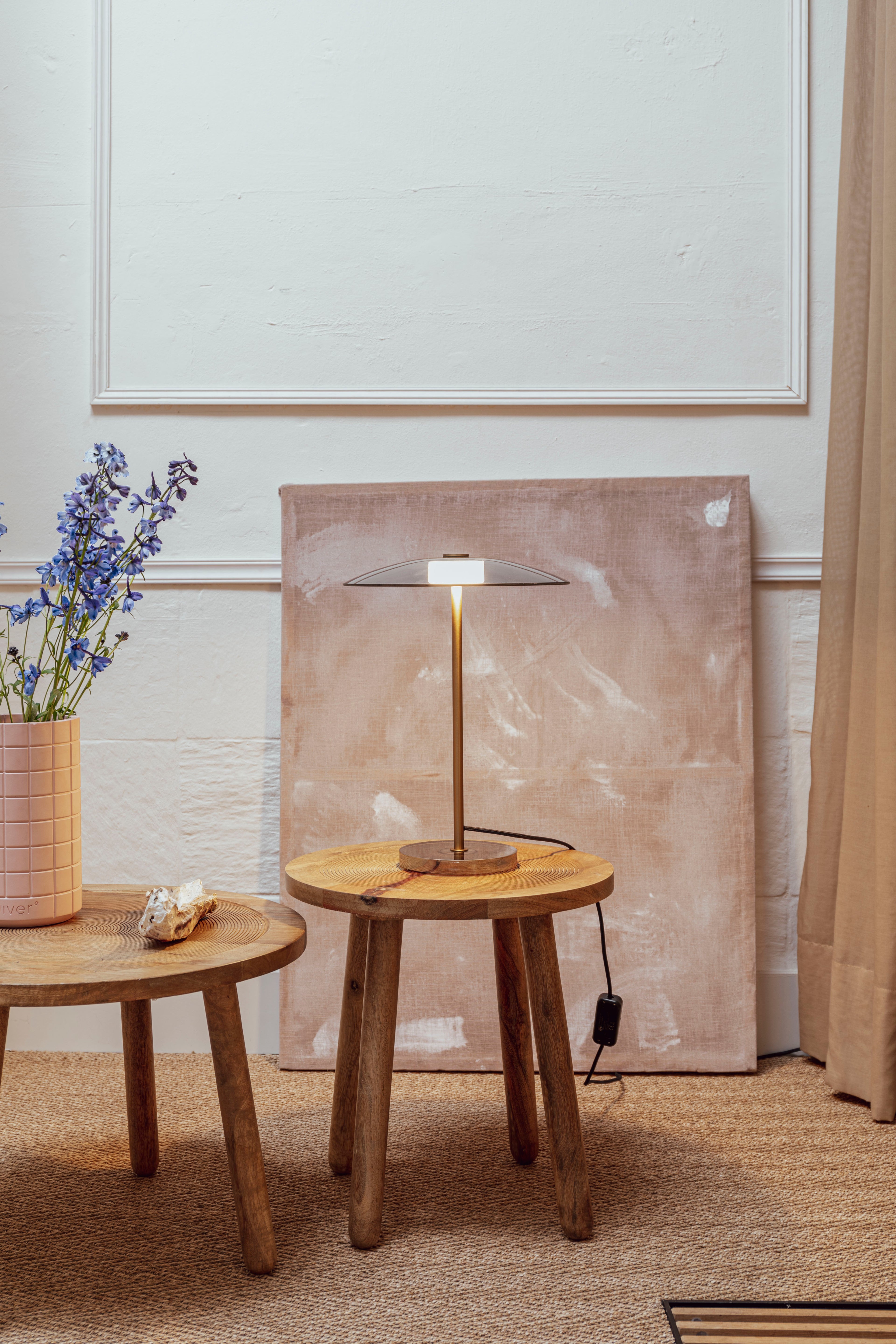 Float - Lampe De Table - Verre - Doré