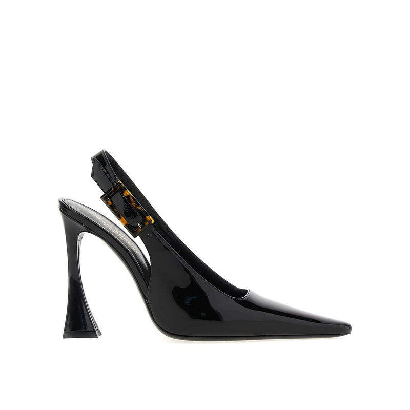 Escarpins - Saint Laurent 'Dune' Leather Slingback - Black