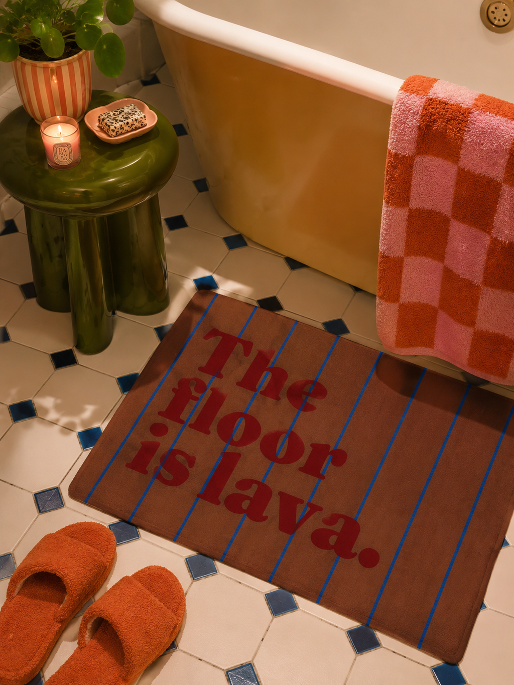 Tapis De Bain "Floor Is Lava"
