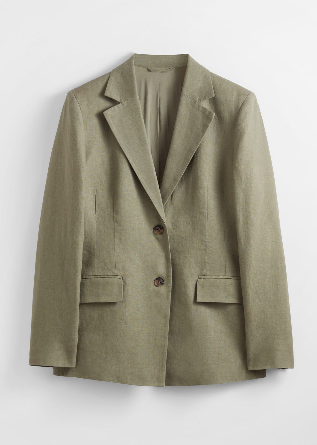 St Kaia Linen Blazer - Khaki