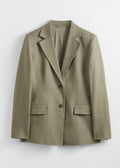 St Kaia Linen Blazer - Khaki