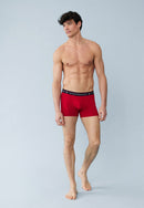 Lot De 2 Boxers En Coton - Boxers Bleu Marine Rouge