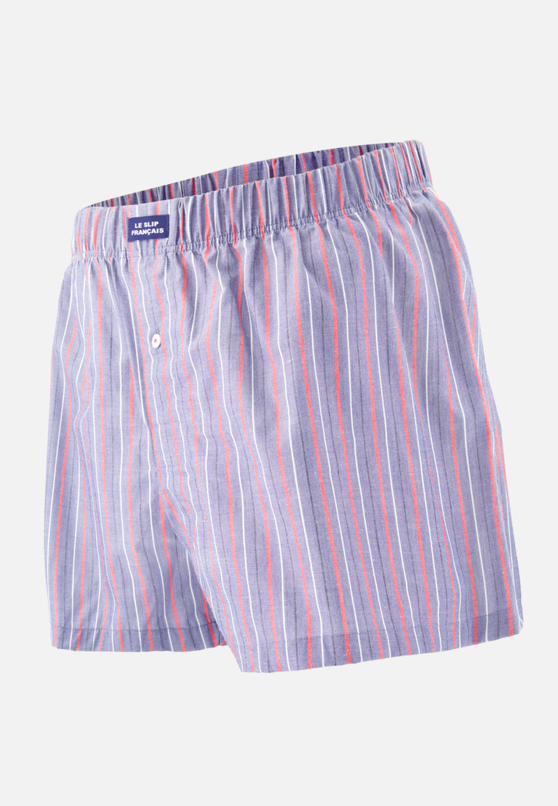 Caleçon À Rayures Tricolores En Coton - Jacques Rayures Tricolores