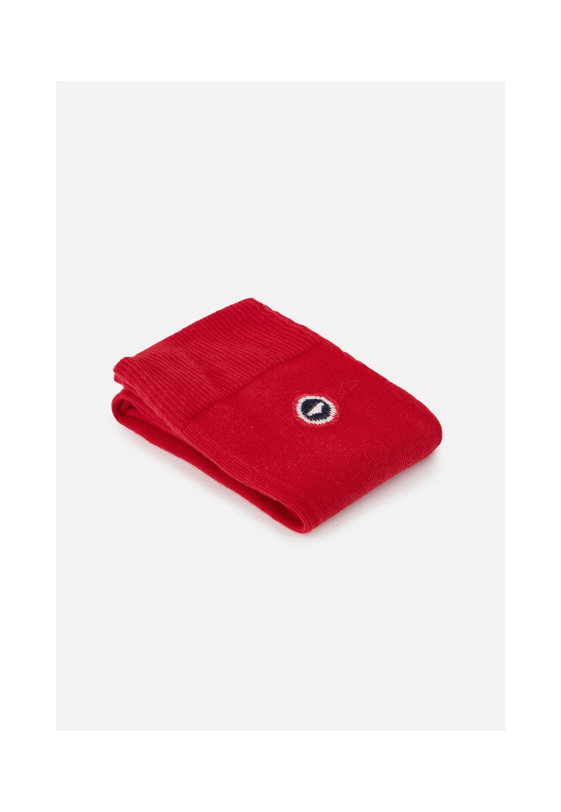 Chaussettes Mi-Hautes Unies Rouges - Robuste Rouge