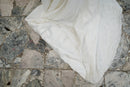Vestido de novia de ópalo con cinturón pequeño - Blanco seda