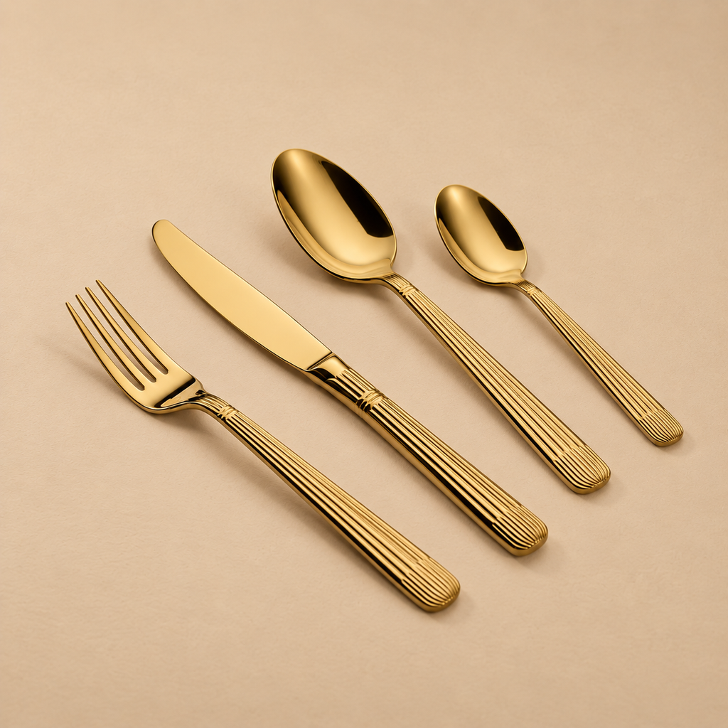 Art Culinaire - Cutlery Set - Noblesse 24 Pieces - 18/10 Stainless Steel - Gold