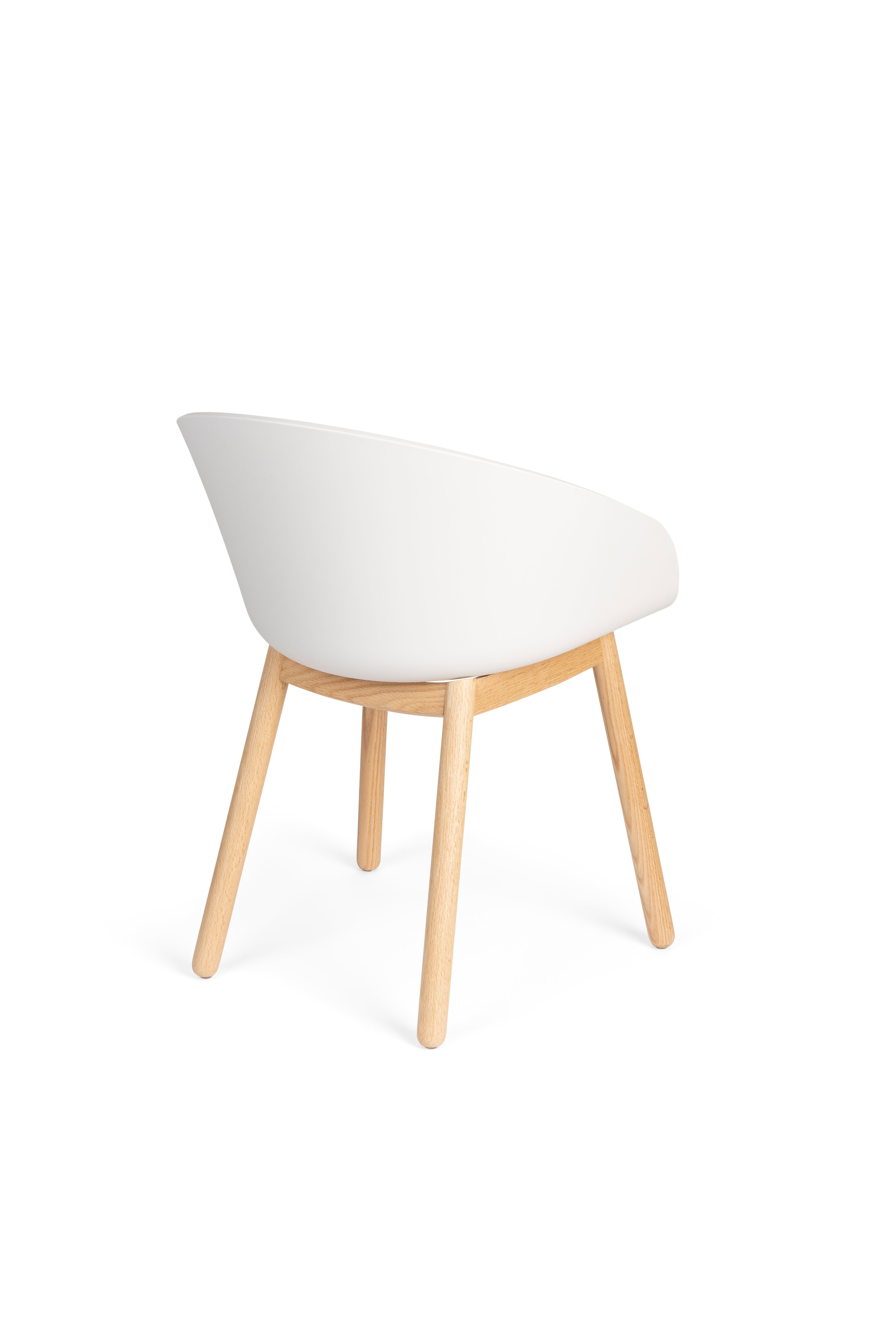 Void - Fauteuil De Salle À Manger - Plastique polypropylène - Chêne Blanc Lait