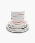 Feast - Coffret De Démarrage 12 Pièces - Grès - Blanc Stripes