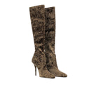 Bottes - Saint Laurent Talia Velvet  - Brown