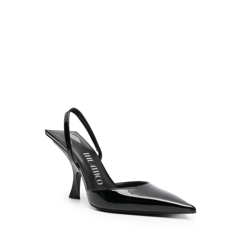 Escarpins - The Attico Ester Leather Slingback - Black