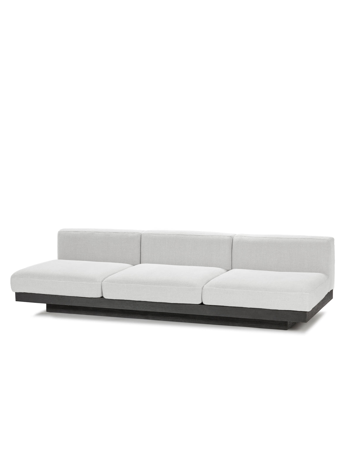Rudolph - Banco De Interior De 3 Plazas - Aluminio, Madera Y Tapicería - Blanco Roto Negro