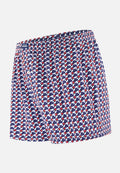 Boxer Fredo Puzzle in Jersey di Cotone - Blu Acciaio