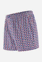 Boxer Fredo Puzzle in Jersey di Cotone - Blu Acciaio