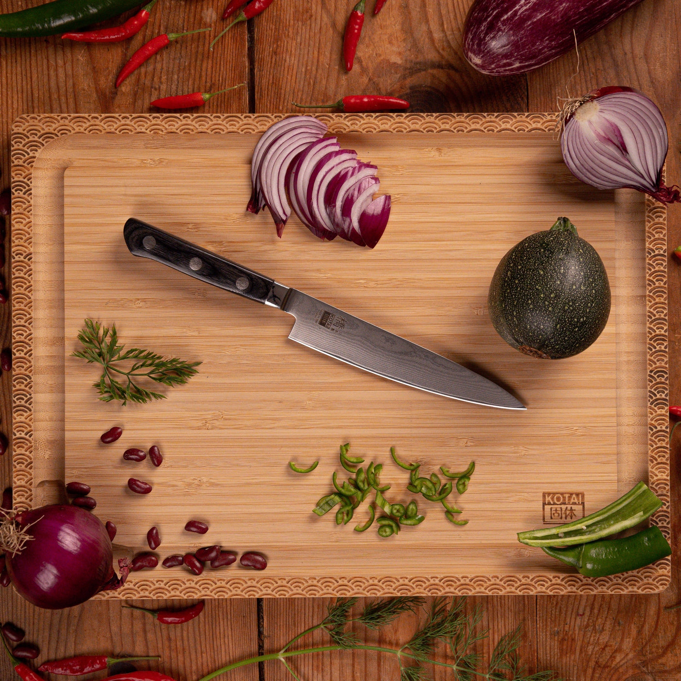 Hashi Damas Collection - Complete Deluxe Set 10 pieces: 5 knives + 5 accessories