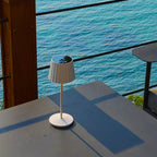 Abby - Lampe De Table Sans Fil - Acier - Blanc
