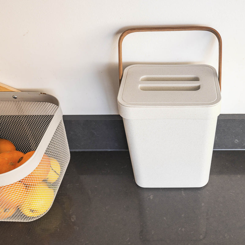 Poubelle De Table Seau À Compost Boden - 5L - Blanc