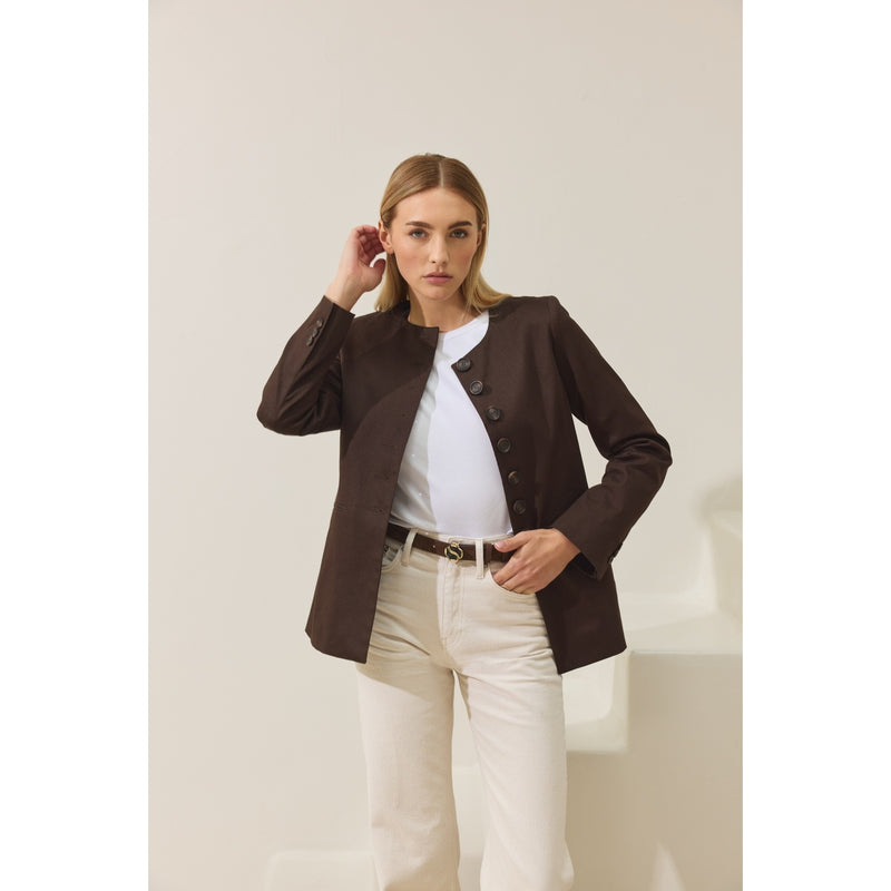 Chaqueta Le Nicholson - Marrón oscuro - Mujer