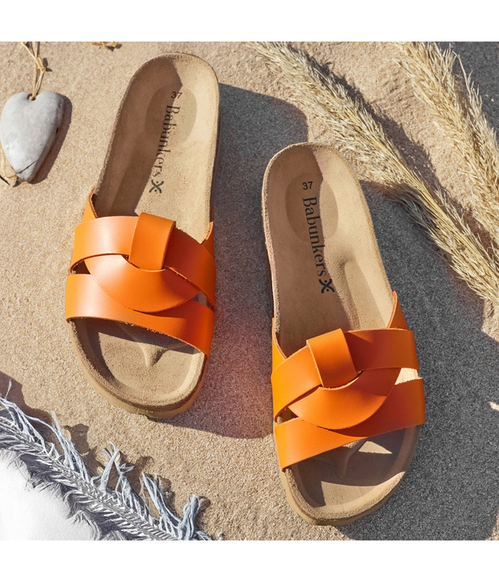Sandalias naranjas - Mujer