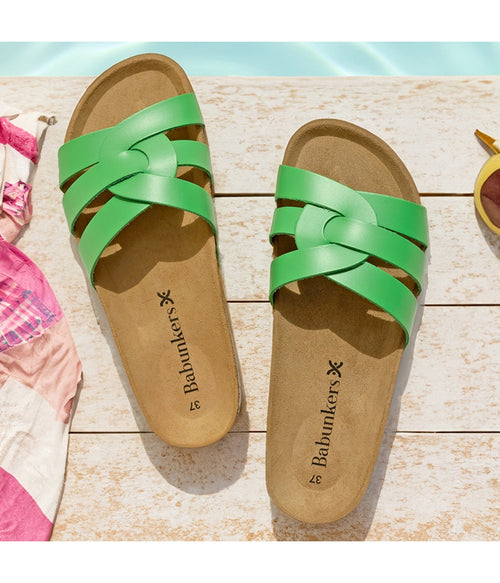 Sandalias verdes - Mujer