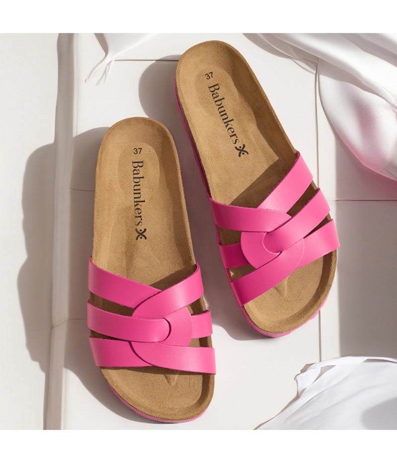 Sandalias fucsia - Mujer