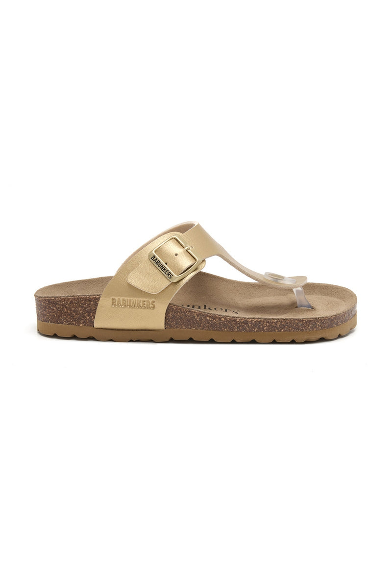 Sandalias doradas - Mujer