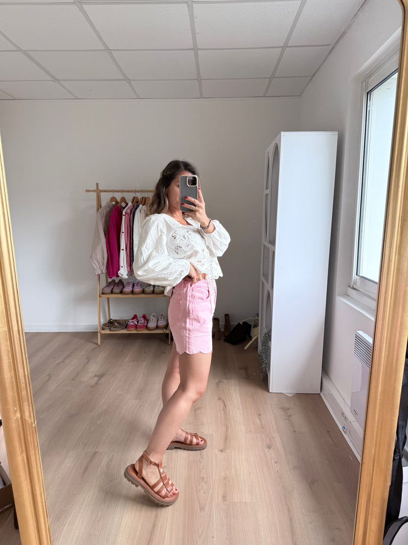 Pink Pippa denim shorts