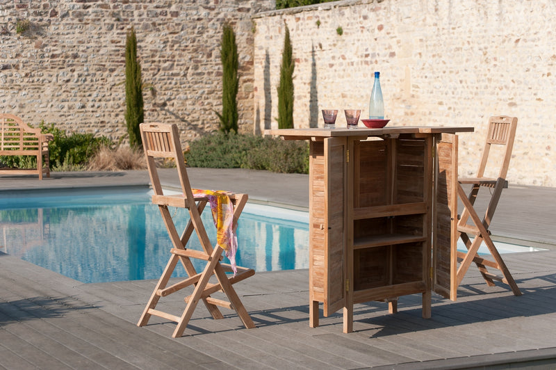 Fun - Bar De Jardin - Teck - Marron