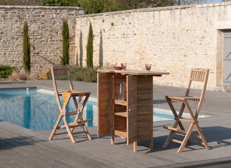 Fun - Bar De Jardin - Teck - Marron