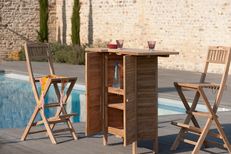 Fun - Bar De Jardin - Teck - Marron