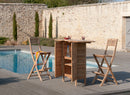 Fun - Tabouret Bar De Jardin - Teck - Marron