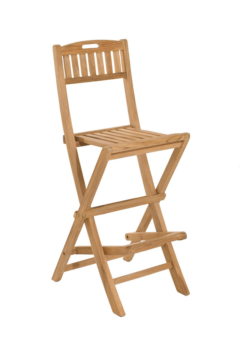 Fun - Tabouret Bar De Jardin - Teck - Marron