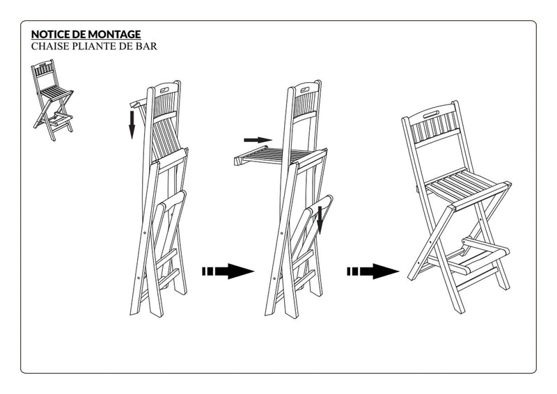 Fun - Tabouret Bar De Jardin - Teck - Marron