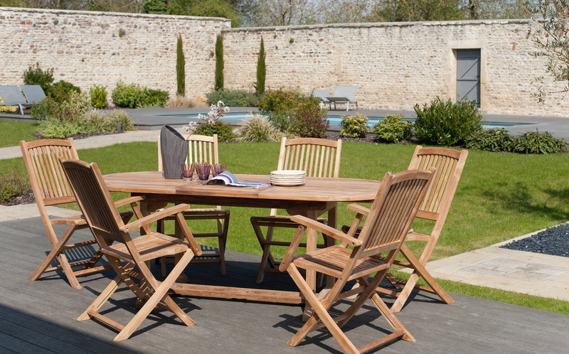 Fun - Table De Jardin - Teck - Marron