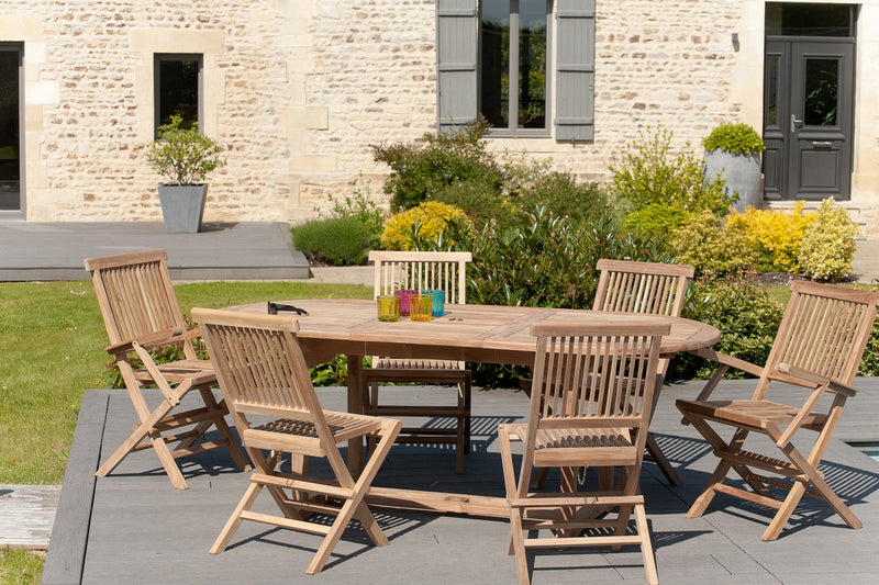 Fun - Table De Jardin - Teck - Marron