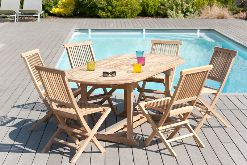 Fun - Table De Jardin - Teck - Marron