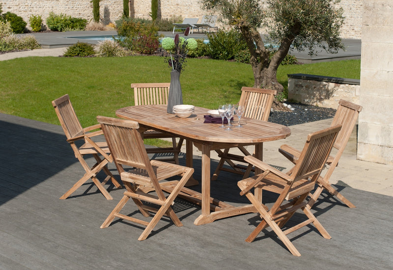 Fun - Table De Jardin - Teck - Marron