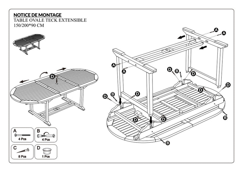 Fun - Table De Jardin - Teck - Marron