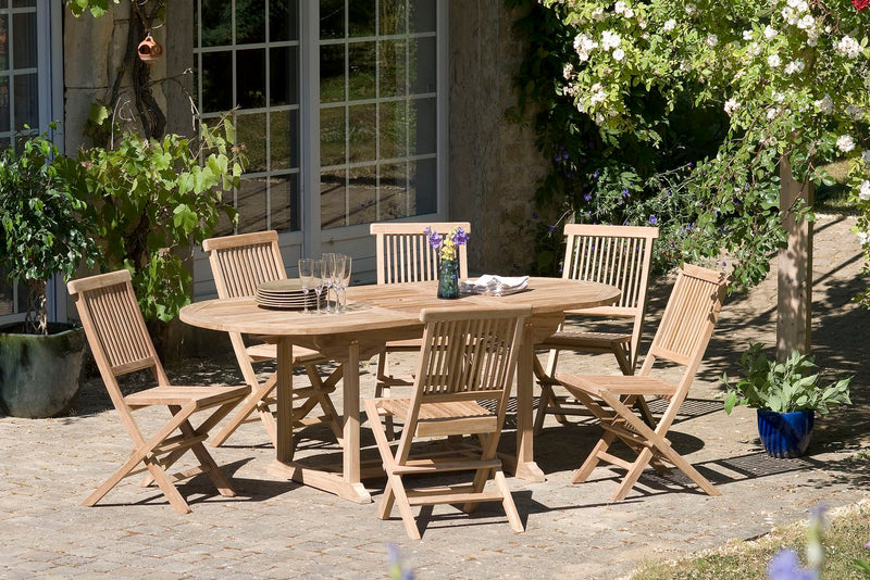 Fun - Salon De Jardin - Teck - Marron