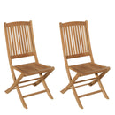 Fun - Lot De 2 Chaises Jardin - Teck - Marron