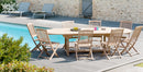 Fun - Lot De 2 Chaises Jardin - Teck - Marron