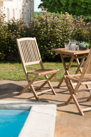 Fun - Lot De 2 Chaises Jardin - Teck - Marron