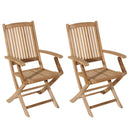 Fun - Lot De 2 Fauteuils Jardin - Teck - Marron