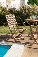 Fun - Lot De 2 Fauteuils Jardin - Teck - Marron