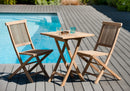 Fun - Lot De 2 Chaises Jardin - Teck - Marron