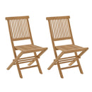 Fun - Lot De 2 Chaises Jardin - Teck - Marron