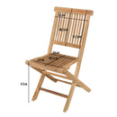 Fun - Lot De 2 Chaises Jardin - Teck - Marron